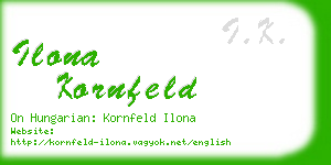 ilona kornfeld business card
